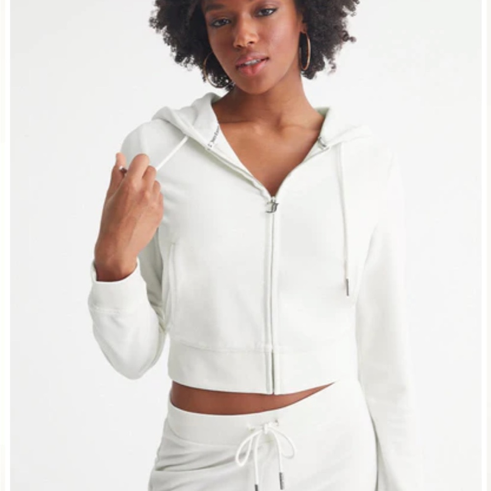 NWT Juicy Couture Bride Big Bling Velour Hoodie